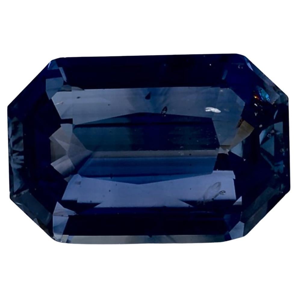3.50 Cts Blue Sapphire Octagon Loose Gemstone For Sale