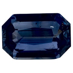 3.50 Cts Blue Sapphire Octagon Loose Gemstone