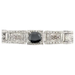 3.50 ctw Saskatoon Gem Lab 18k white gold & black diamond bracelet