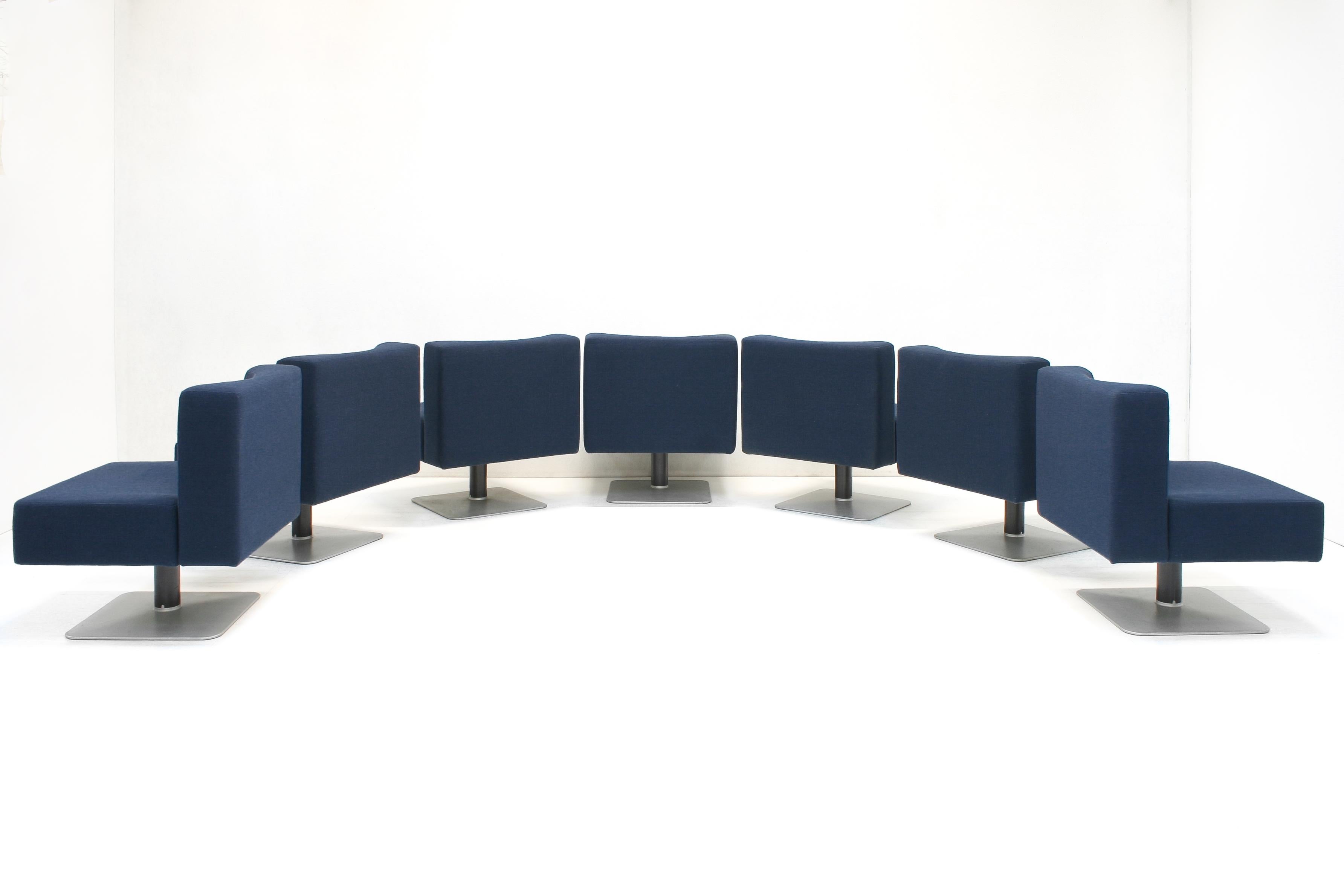 Aluminum 350 Modular Seating System by Herbert Hirche for Mauser Werke