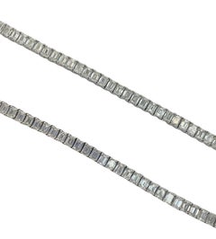 35.00 Carats Emerald Cut Diamond Necklace