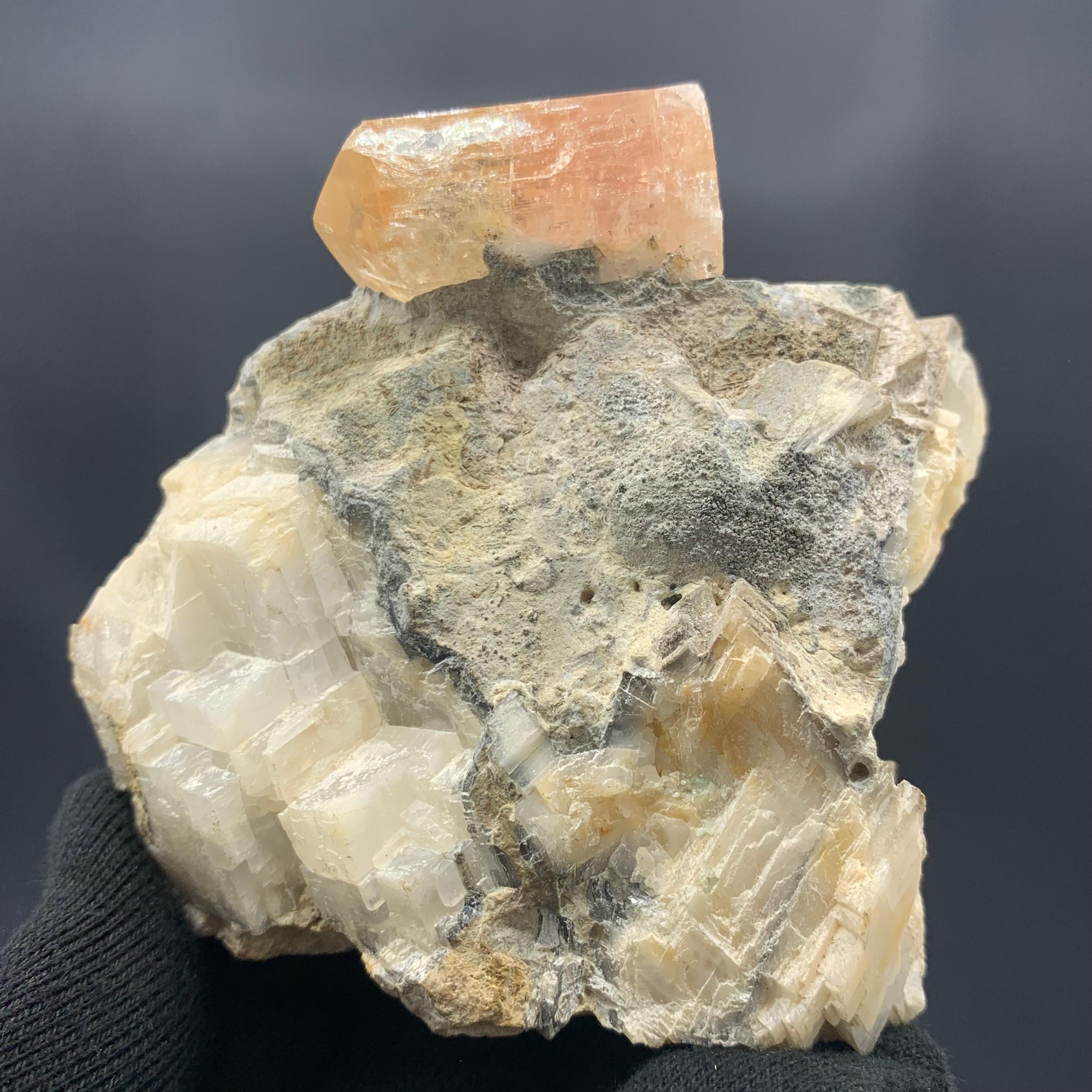 350.03 Gram Gorgeous Imperial Topaz Specimen Katlang, Kpk Province, Pakistan For Sale 7