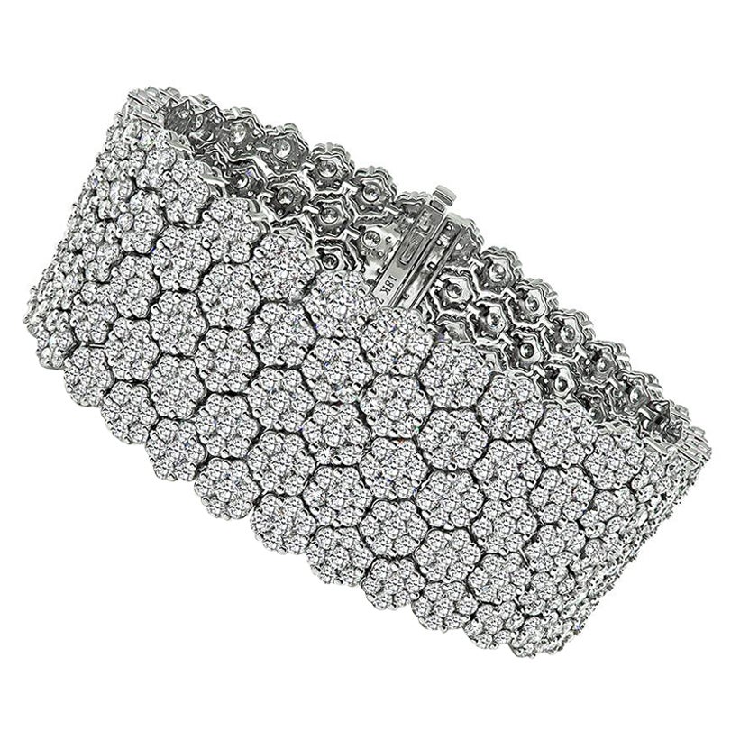 35,00 Karat Diamant-Weißgold-Armband