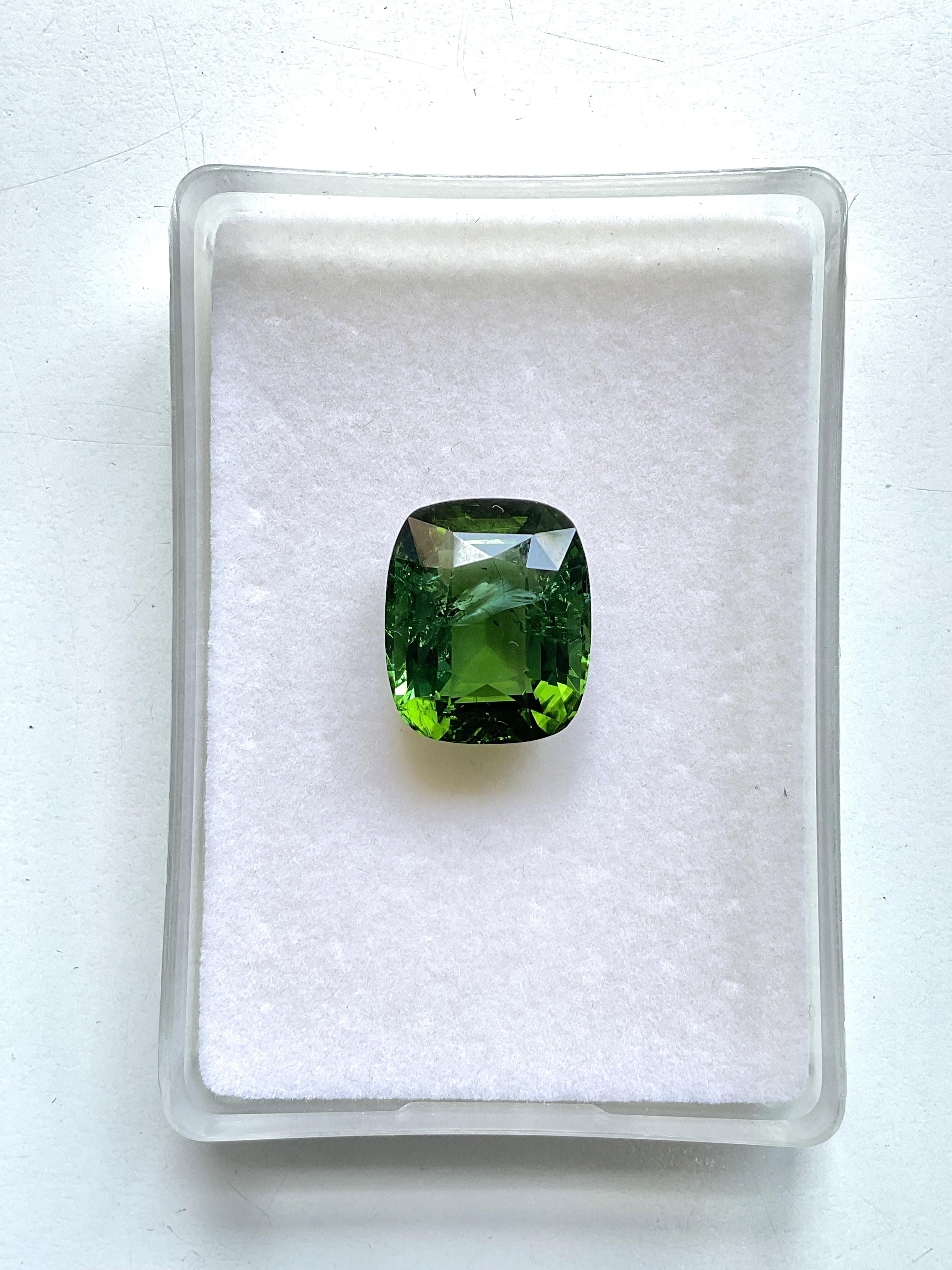 35,07 Carati di qualità superiore Tormalina verde taglio a cuscino Pietra preziosa naturale In condizioni Nuovo in vendita a Jaipur, RJ