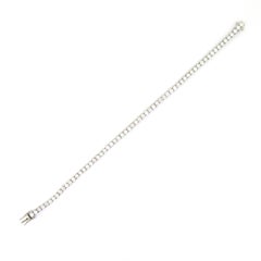 3.50 Carat Brilliant Cut Diamonds White Gold Tennis Line Bracelet