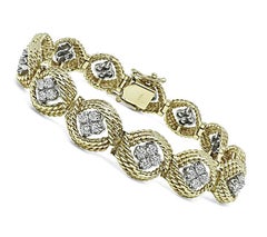 3.50ct Diamond Two Tone 14k Gold Bracelet