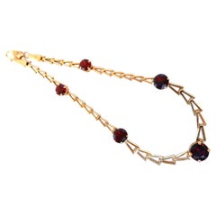 3.50ct natural garnets bracelet 14kt