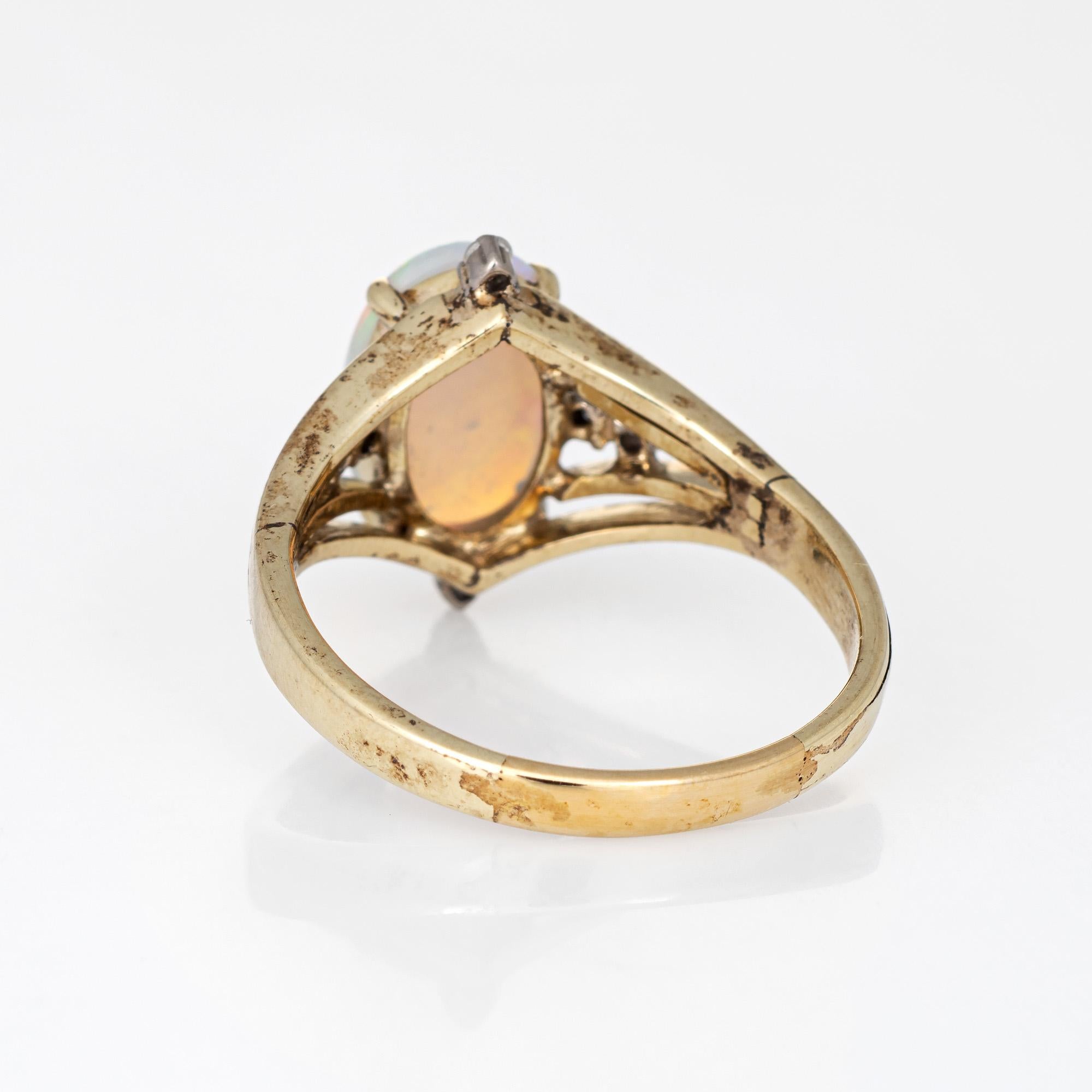 art deco opal rings