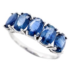 3.50ct Natural Sapphire 10K White Gold