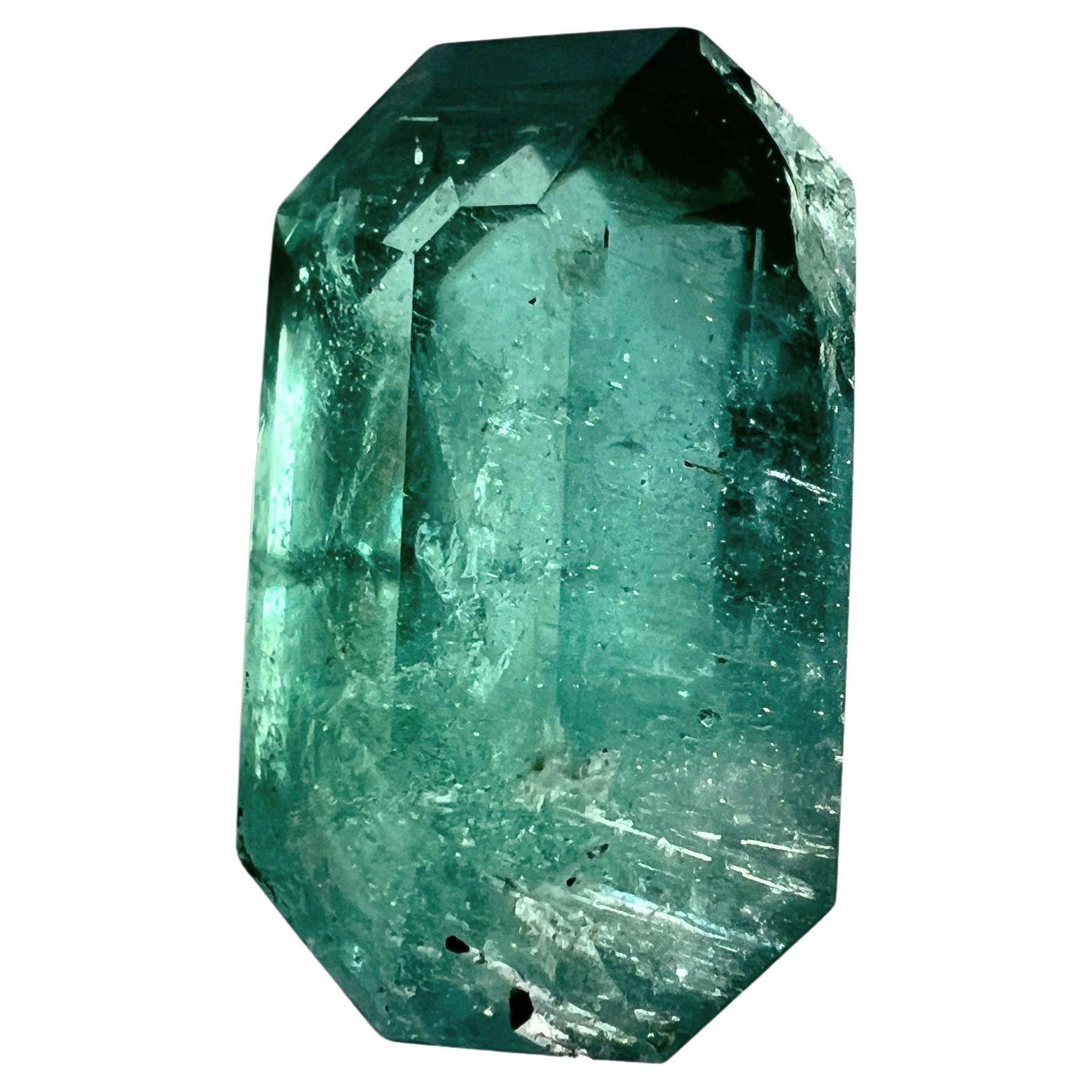 Emerald Cut 3.50ct Non-Oil Emerald Gemstone