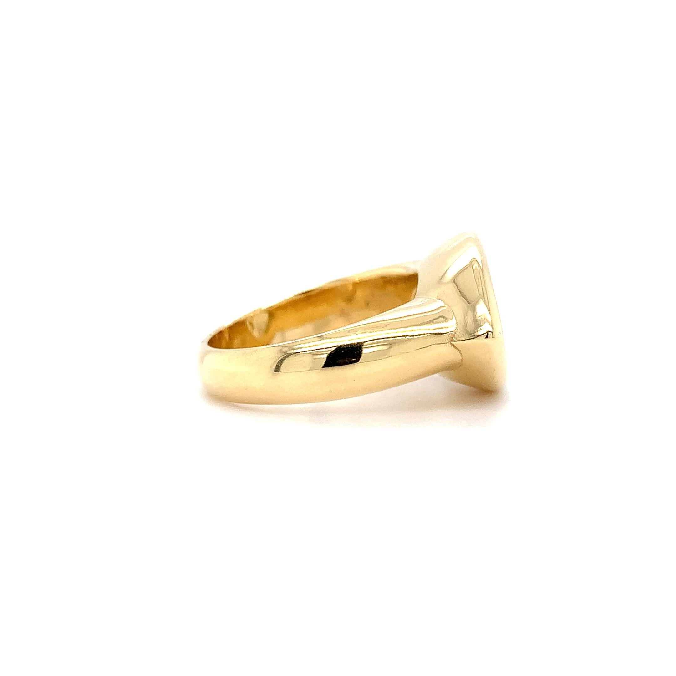 3.50ct Pear shaped diamond bezel chunky cocktail ring 18k yellow gold For Sale 3