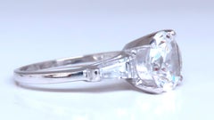 3.50ct White Zircon Engagement Ring 14kt Gold 12435*