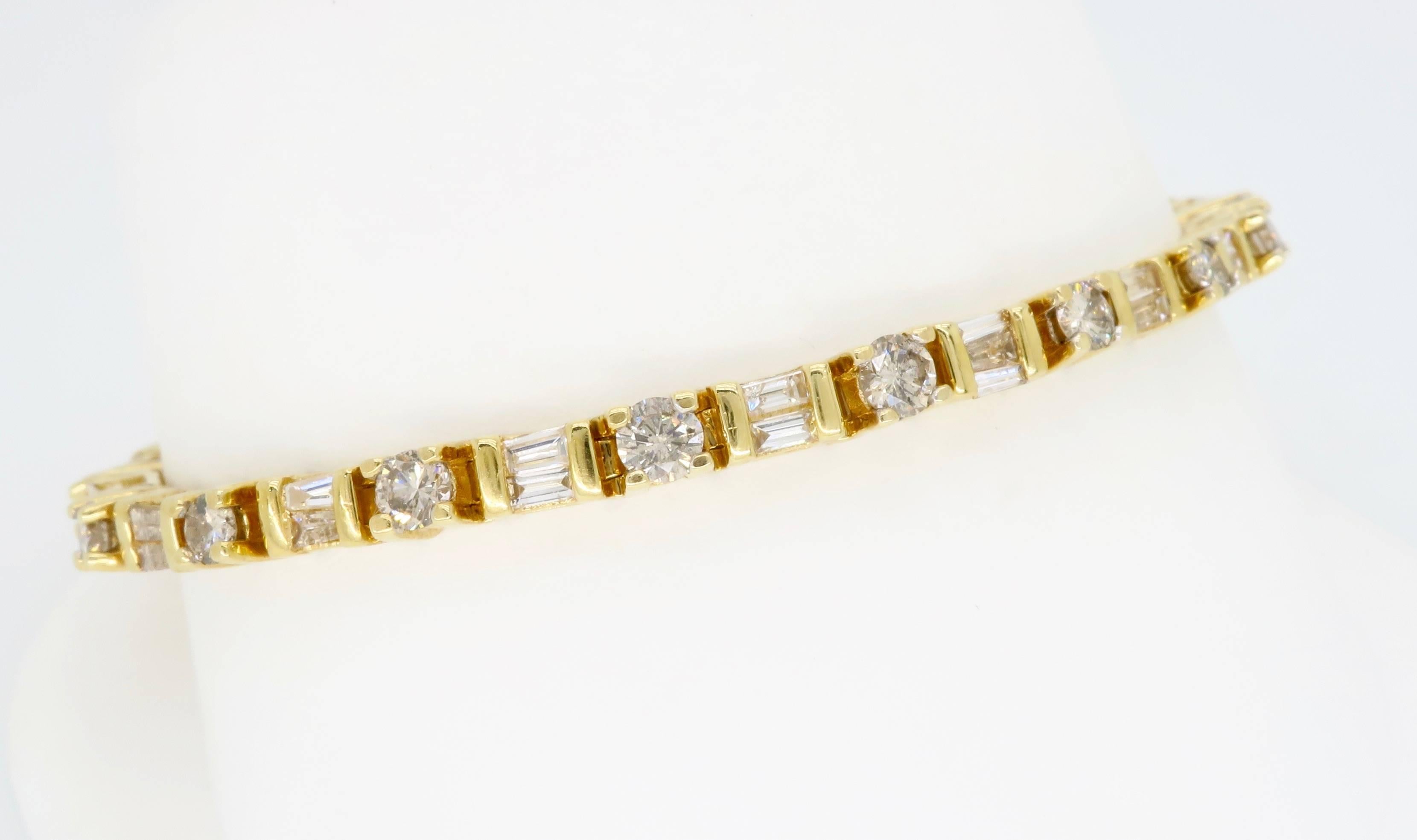 3.50 Carat Diamond Line Tennis Bracelet 3
