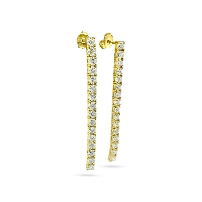 3.50cwt Diamond Tennis Earrings for Her For Sale at 1stDibs