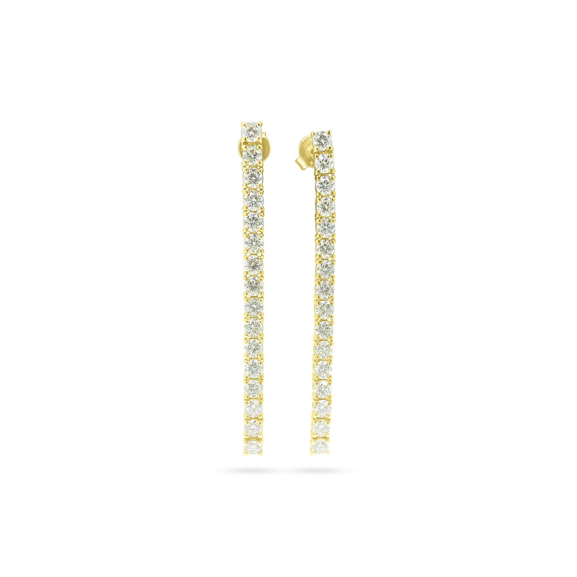 Brilliant Cut 3.50cwt Diamond Tennis Earrings for Her For Sale