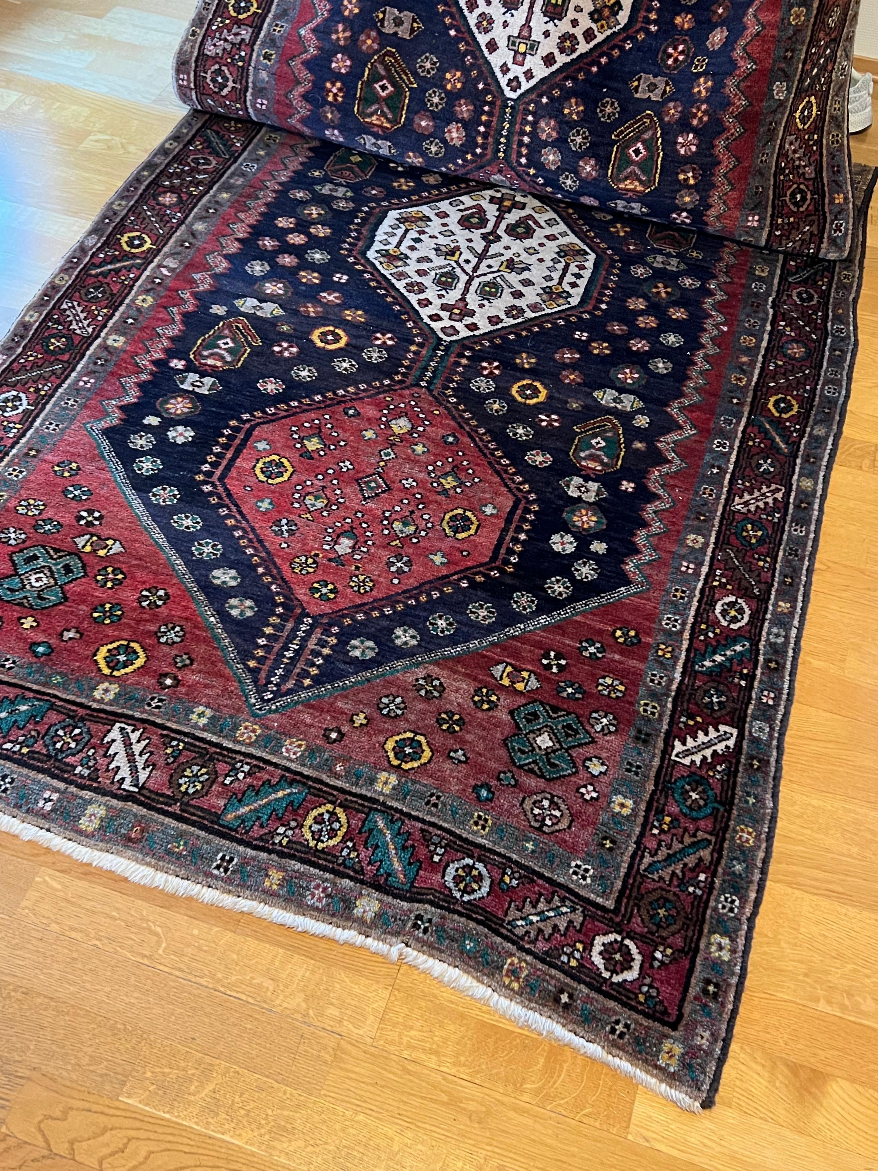 350x137cm XL Persischer Mianeh Läufer Teppich, Handgeknüpfter Wollteppich im Angebot 8
