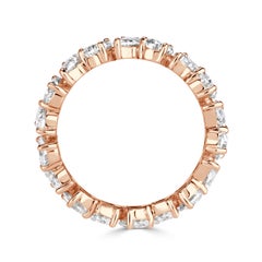 3.51 Carat Pear Band Brilliant White  18K Gold Modern Nobility Collector-Grade