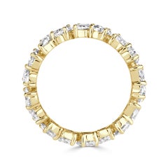 3.51 Carat Pear Band Brilliant White 18K Yellow Gold Modern Nobility Signature