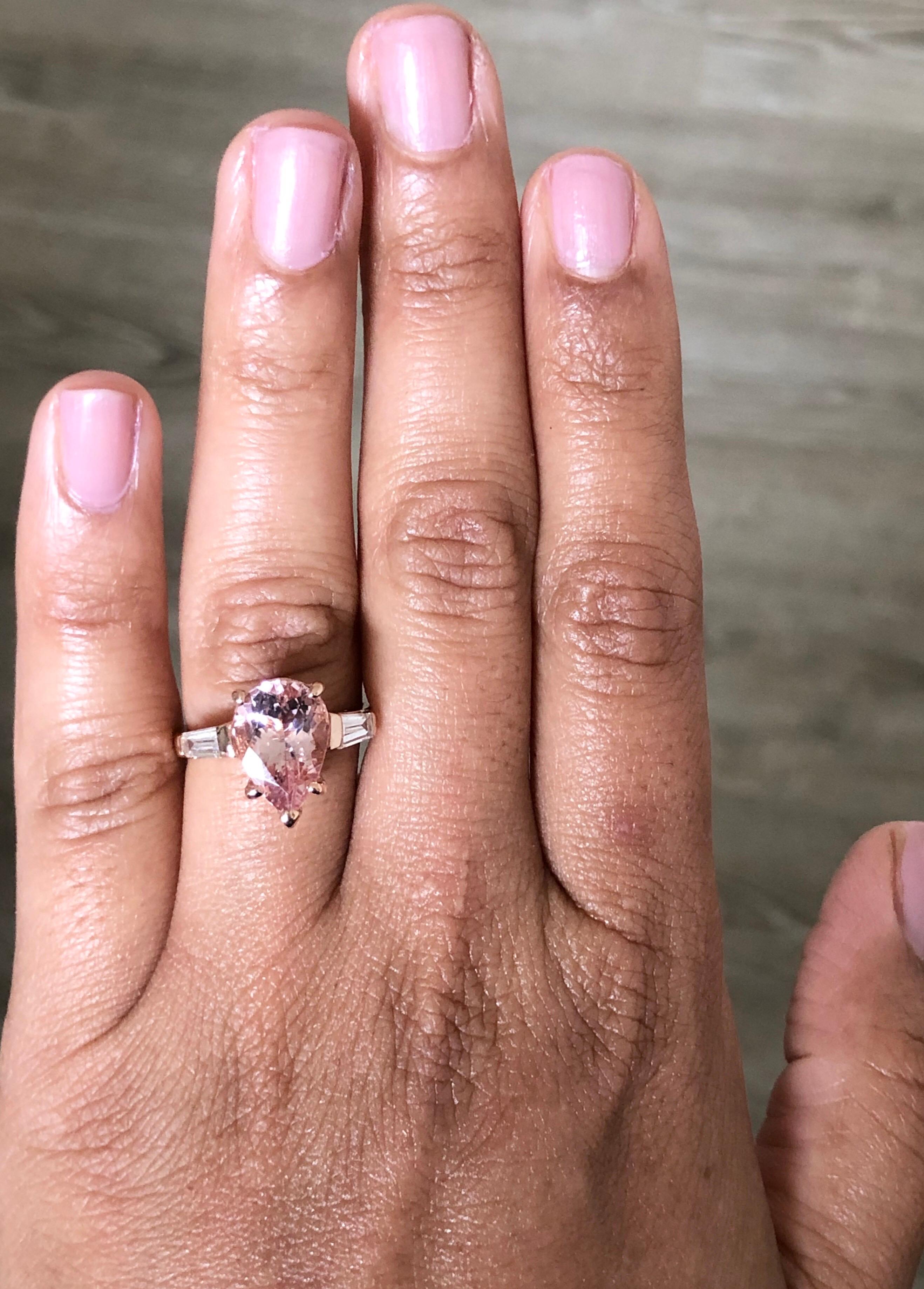 pink morganite rose gold ring