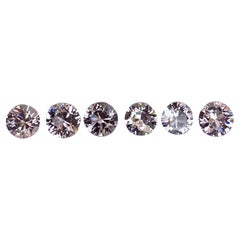 3,51 quilates Lote de 6 gemas de espinela rosa talla redonda de Birmania