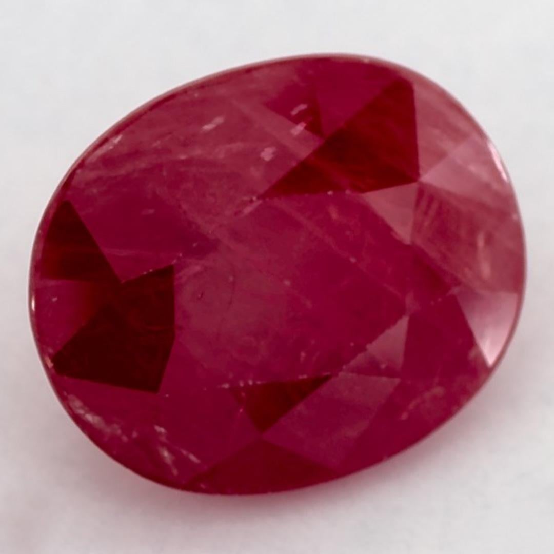 Taille ovale 3.51 Ct Ruby Oval Loose Gemstone (pierre précieuse en vrac)