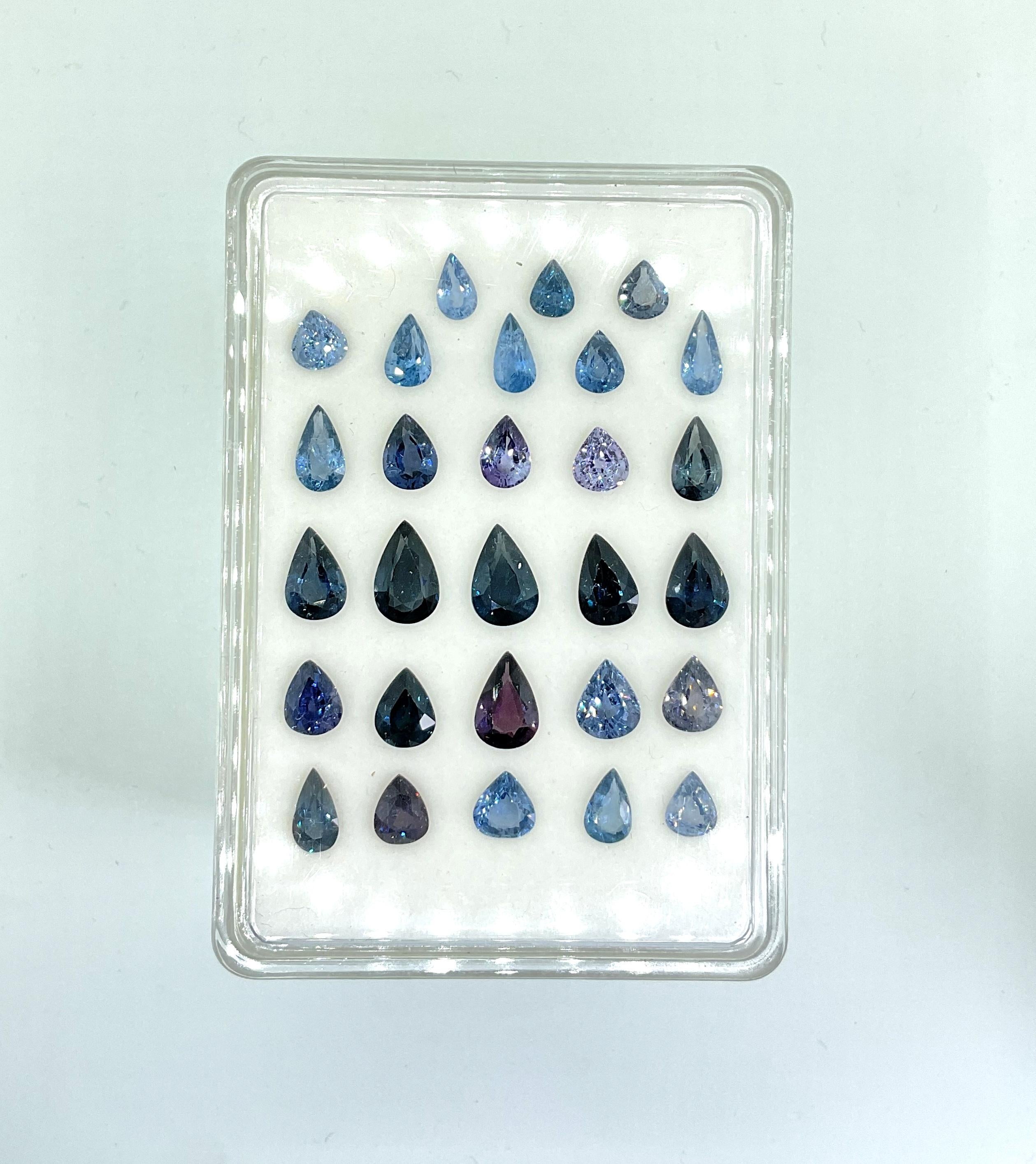 35.12 Carat Blue Spinel Tanzania Faceted Pear Cut stone For Jewelry Natural Gem

Poids - 35,12 carats
Taille - 6x5 à 7x11mm
Forme - Poire
Quantité - 28 pièces