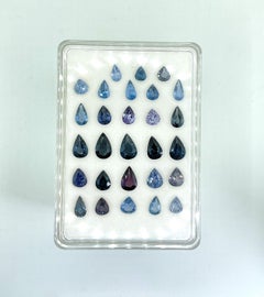 35,12 Karat Blauer Spinell Tansania Facettierter Birnenschliff Stein für Schmuck Natürlicher Edelstein
