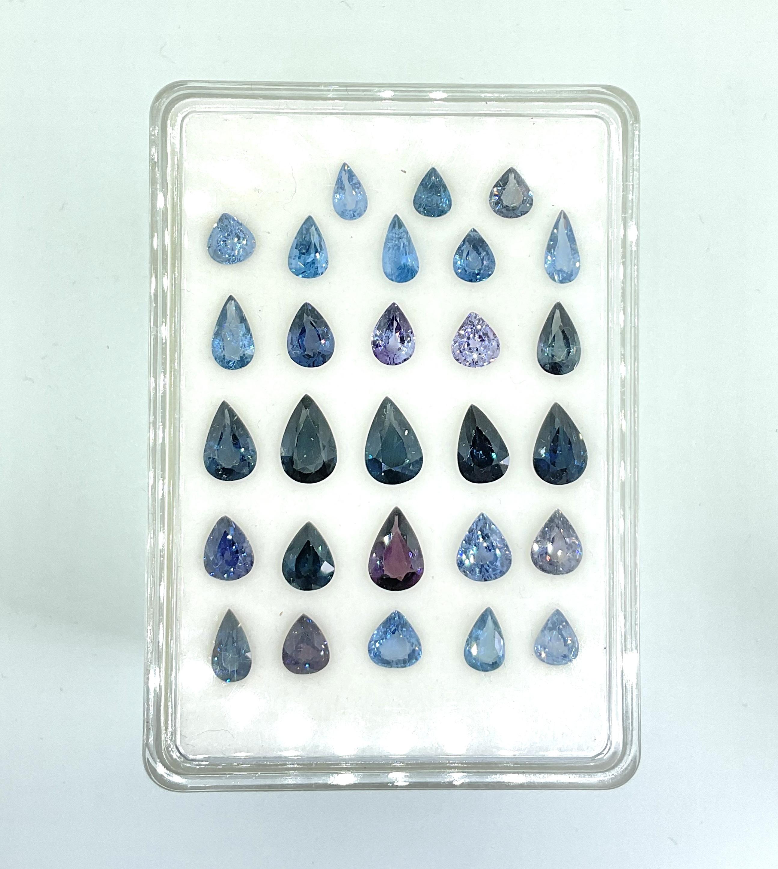35.12 Carat Blue Spinel Tanzania Faceted Pear Cut stone For Jewelry Natural Gem Neuf - En vente à Jaipur, RJ