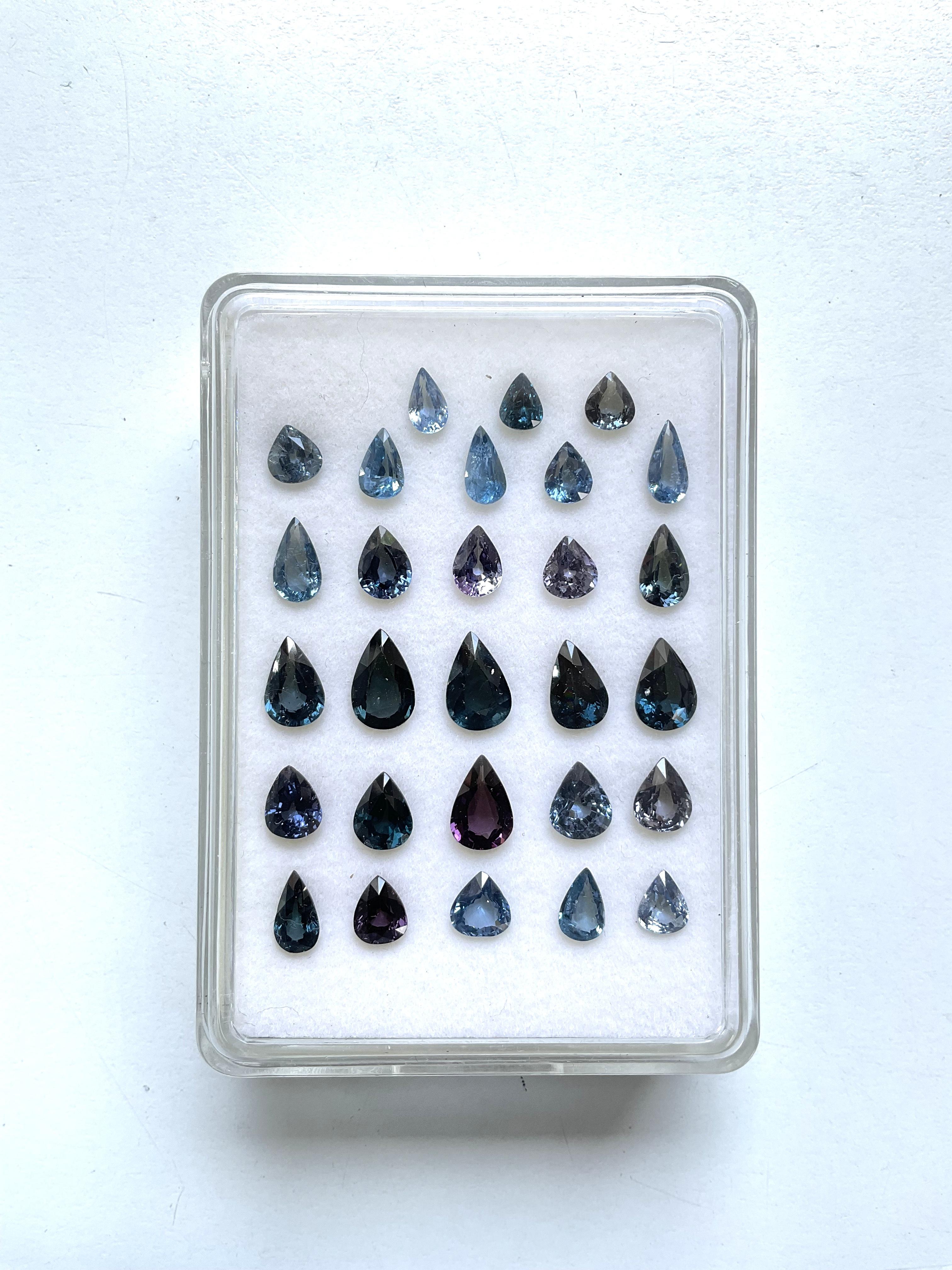35.12 Carat Blue Spinel Tanzania Faceted Pear Cut stone For Jewelry Natural Gem en vente 2