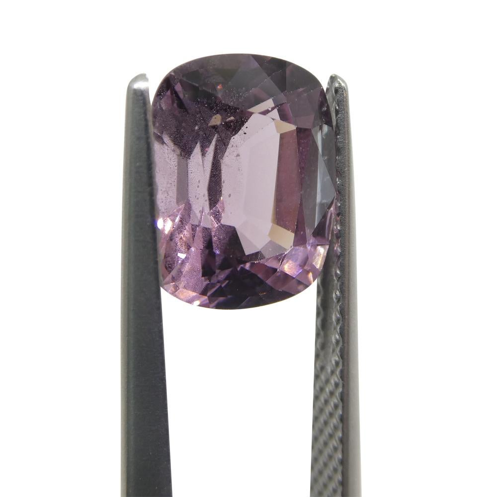 Spinello rosa rettangolare a cuscino di 3.51ct dalla Birmania in vendita 8