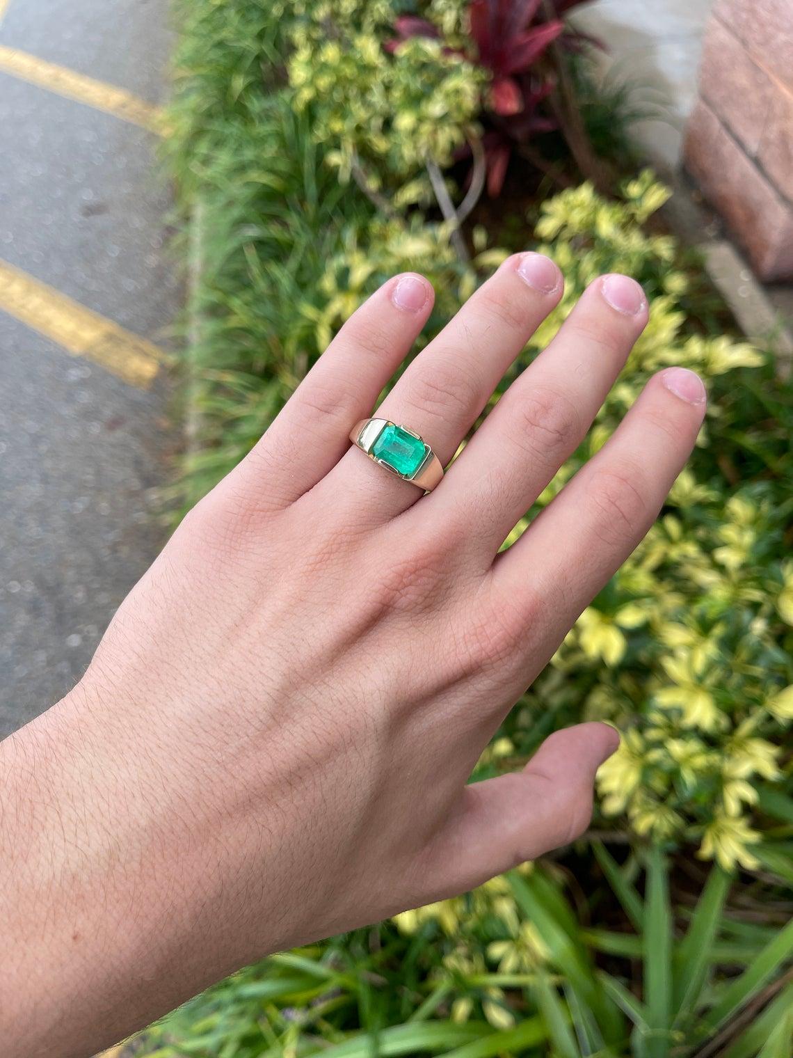 emerald men ring