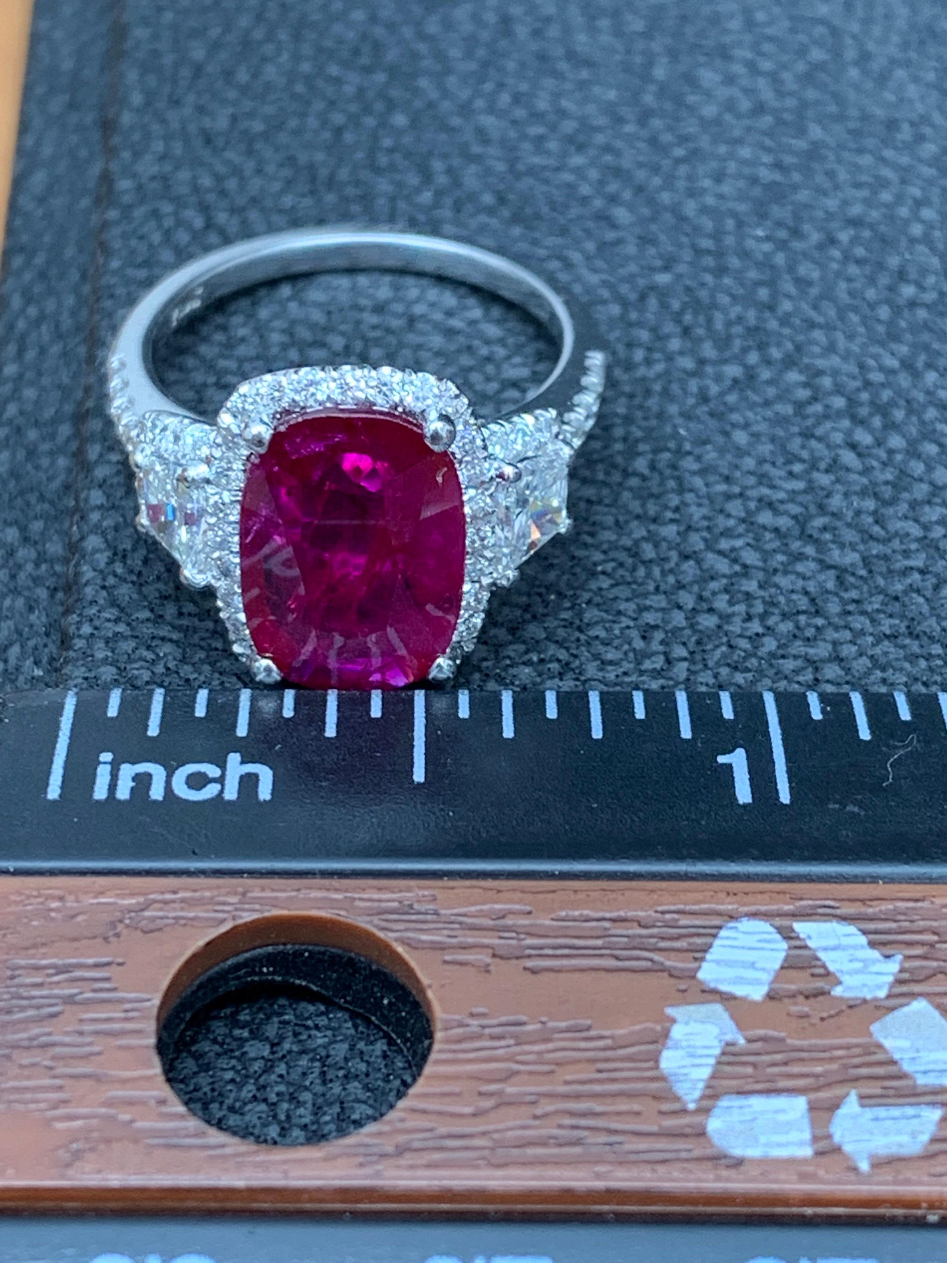 elongated cushion cut with trapezoid side stones