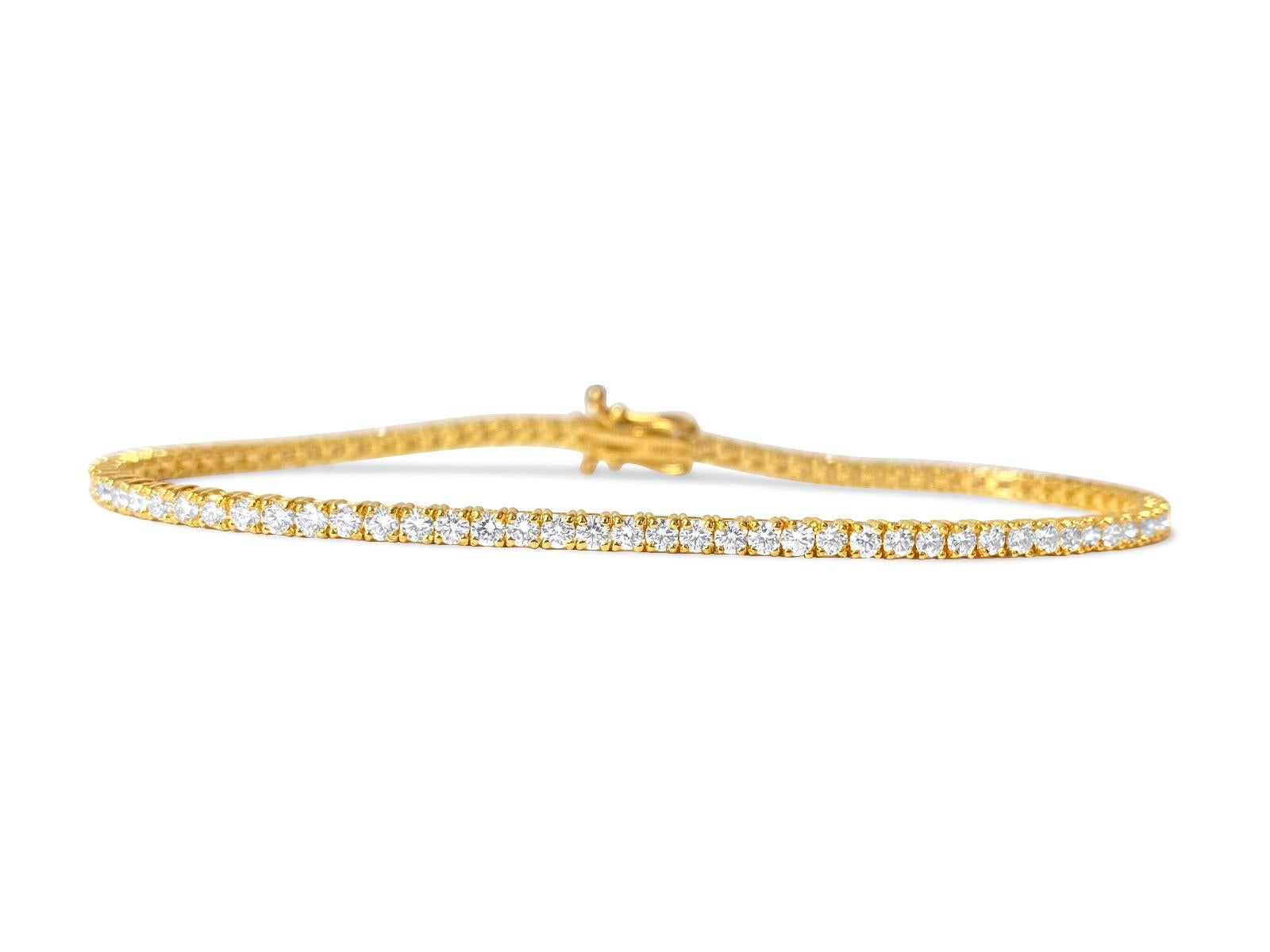 3.52 carat diamond tennis bracelet 
VVS clarity Natural diamonds 
H-I Color 