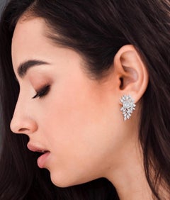 3.52 Carat Diamond 18 Karat White Gold Earrings