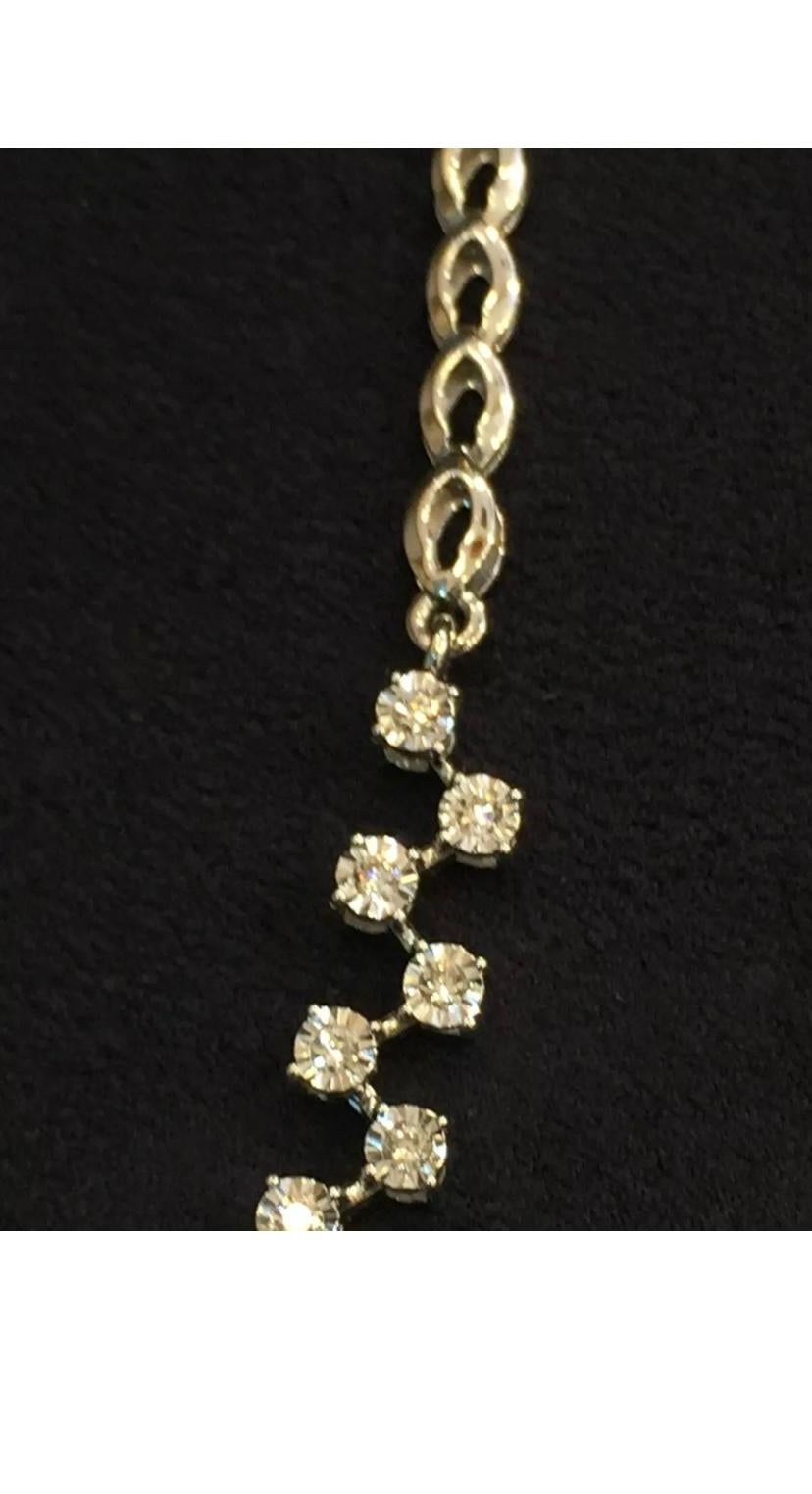 3.52 Carats Natural Diamonds Flowers Gold Parure For Sale 4