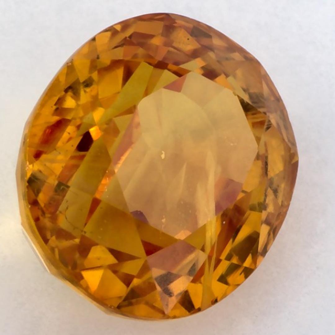 3.52 carati di zaffiro giallo ovale sfuso In condizioni Nuovo in vendita a Fort Lee, NJ