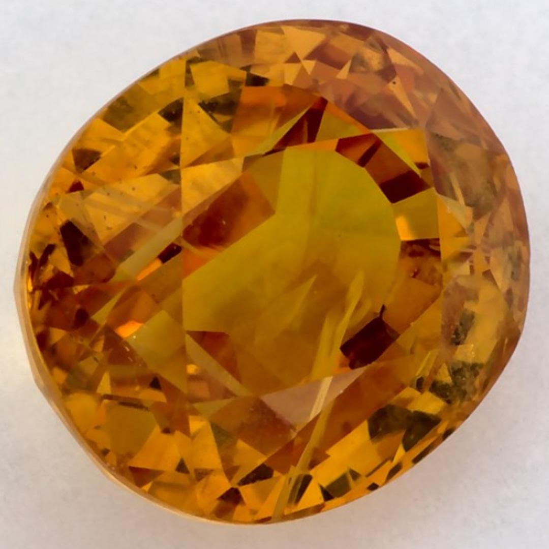 Donna 3.52 carati di zaffiro giallo ovale sfuso in vendita