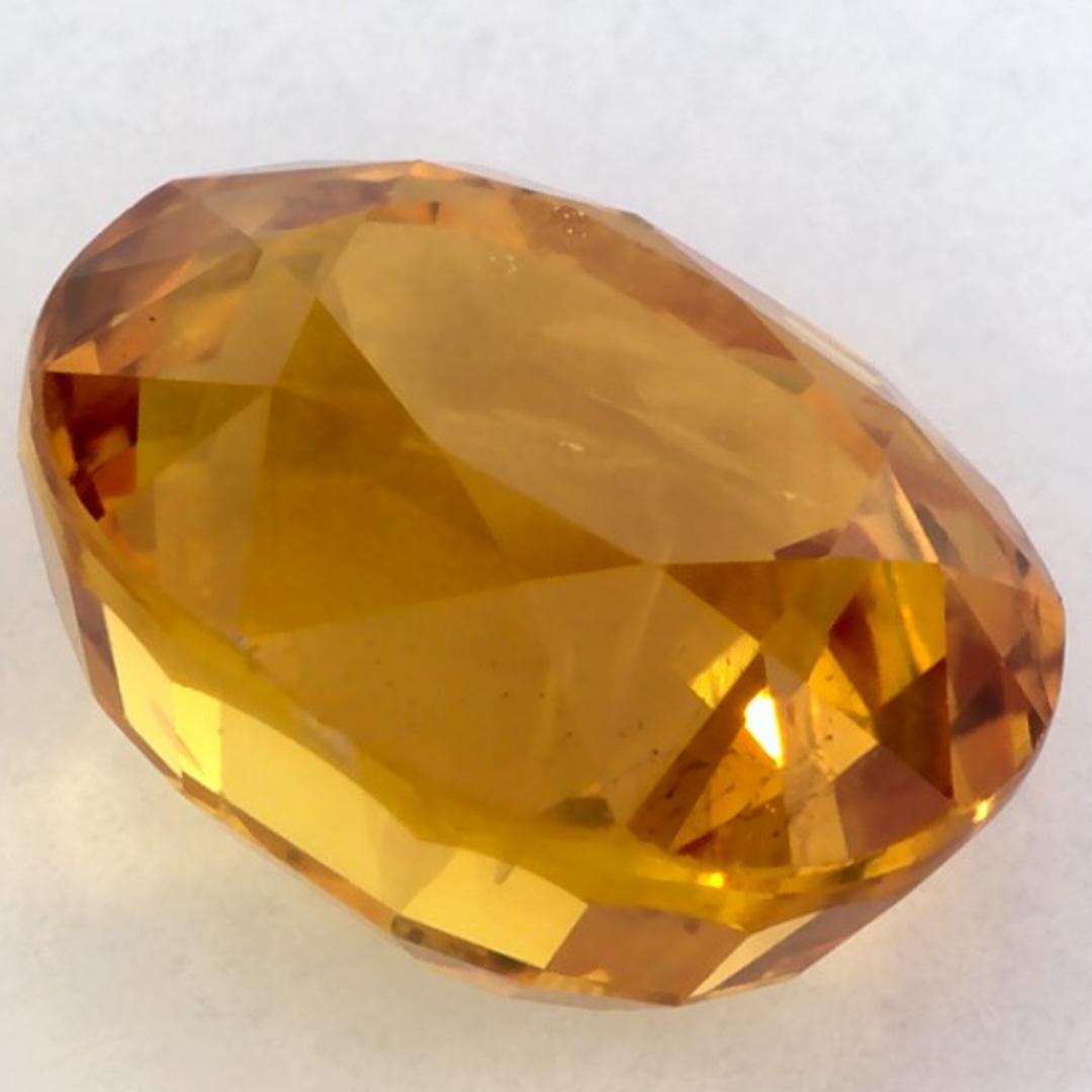 3.52 carati di zaffiro giallo ovale sfuso in vendita 1