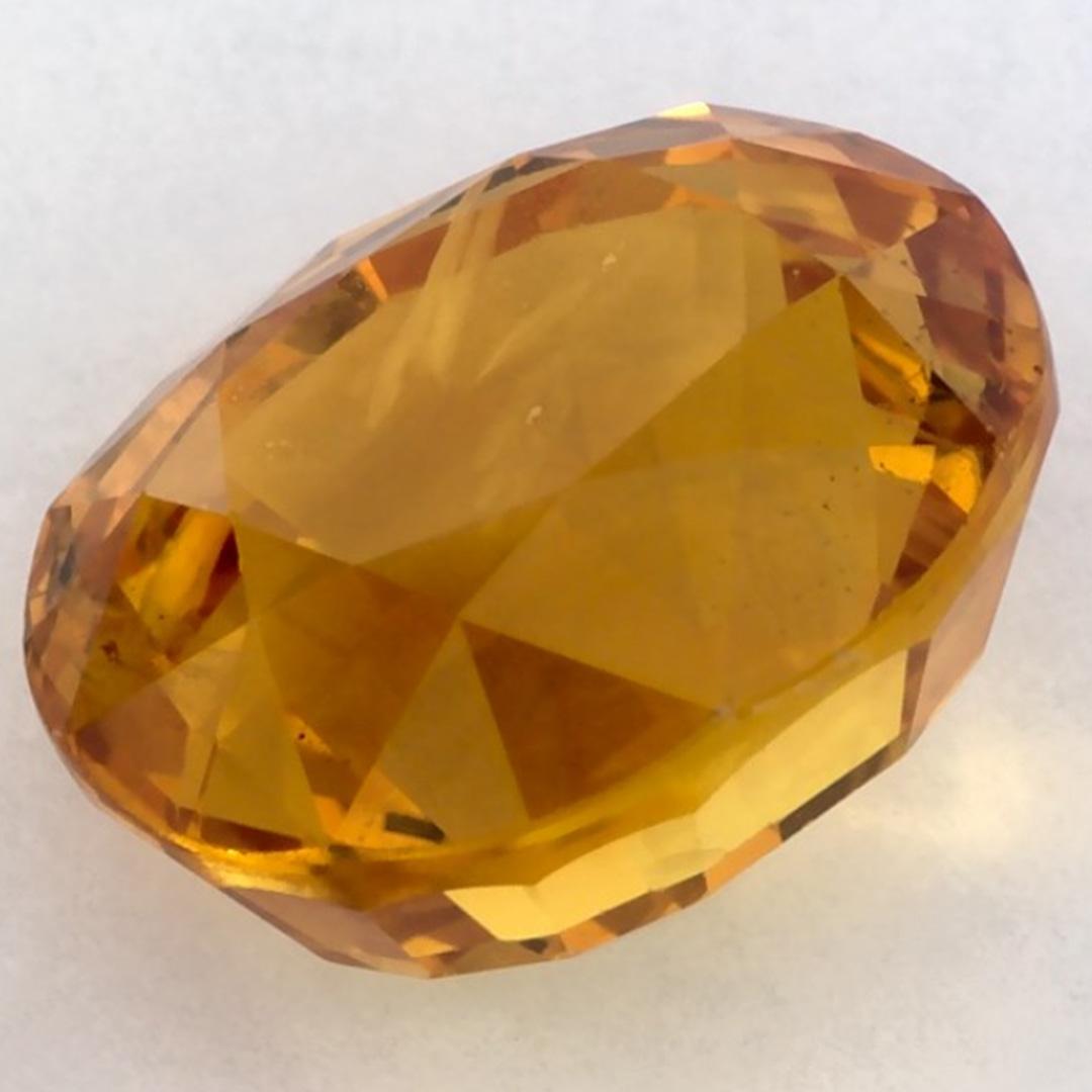 3.52 carati di zaffiro giallo ovale sfuso in vendita 2