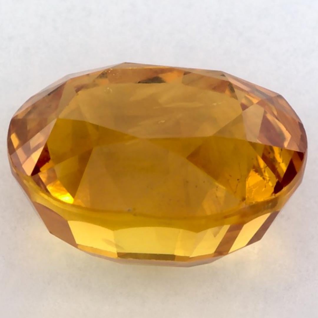 3.52 carati di zaffiro giallo ovale sfuso in vendita 3
