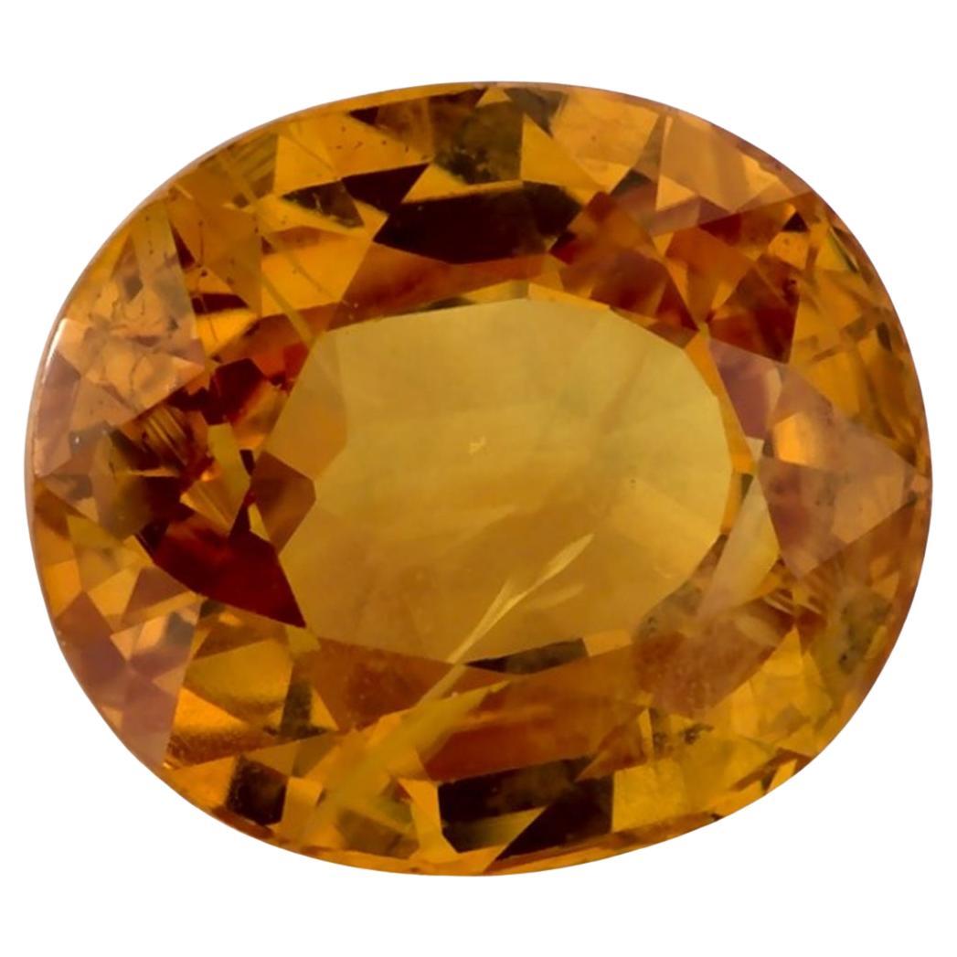 3.52 carati di zaffiro giallo ovale sfuso in vendita