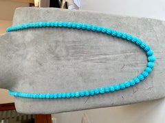 352.00 Carats Turquoise Melon Beads Necklace Top Quality Arizona Natural Gem