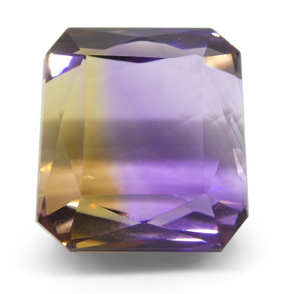 Taille mixte 35.21 ct Square Ametrine, 100% Naturelle Très Rare Single Source Gem de Bolivie en vente