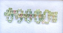 Suite de pierres taillées à facettes naturelles 35,22 carats 4x6 MM Tourmaline baguette