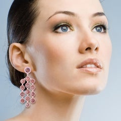 35.28 Carat Fancy Diamond 18 Karat Gold Earrings