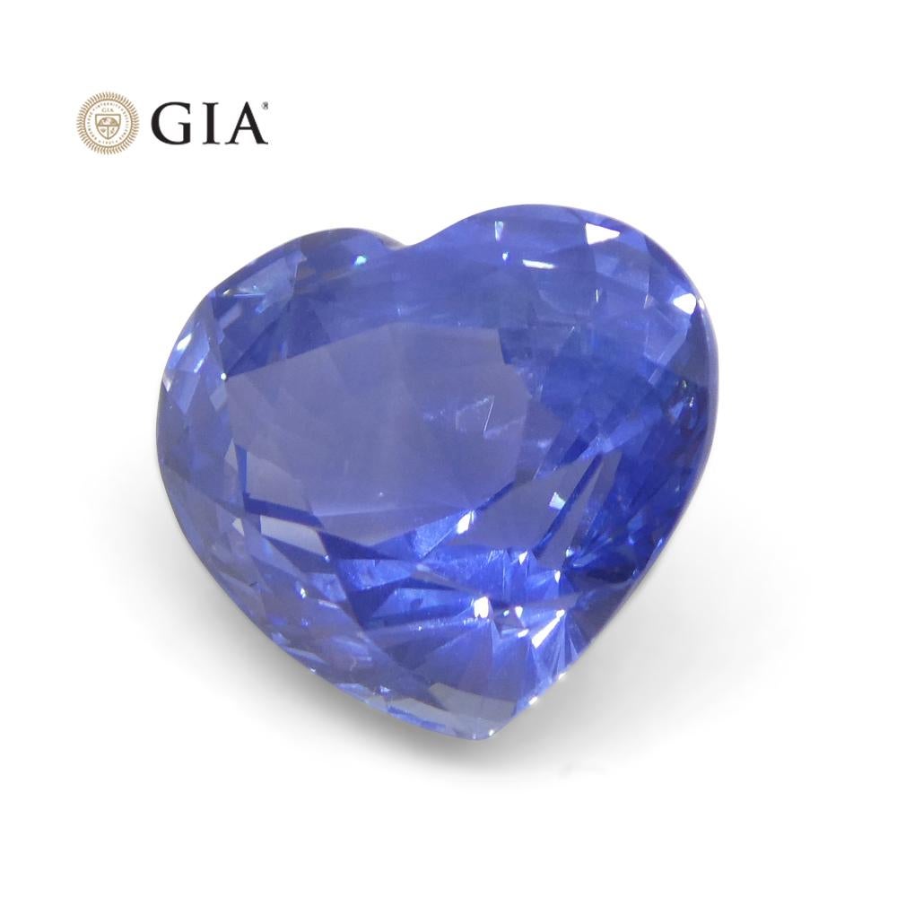 3.52 Carat Heart Blue Sapphire GIA Certified Sri Lanka For Sale 5