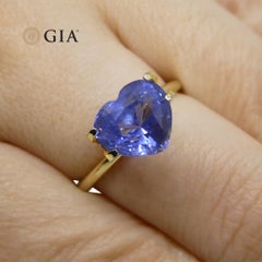 3.52 Carat Heart Blue Sapphire GIA Certified Sri Lanka
