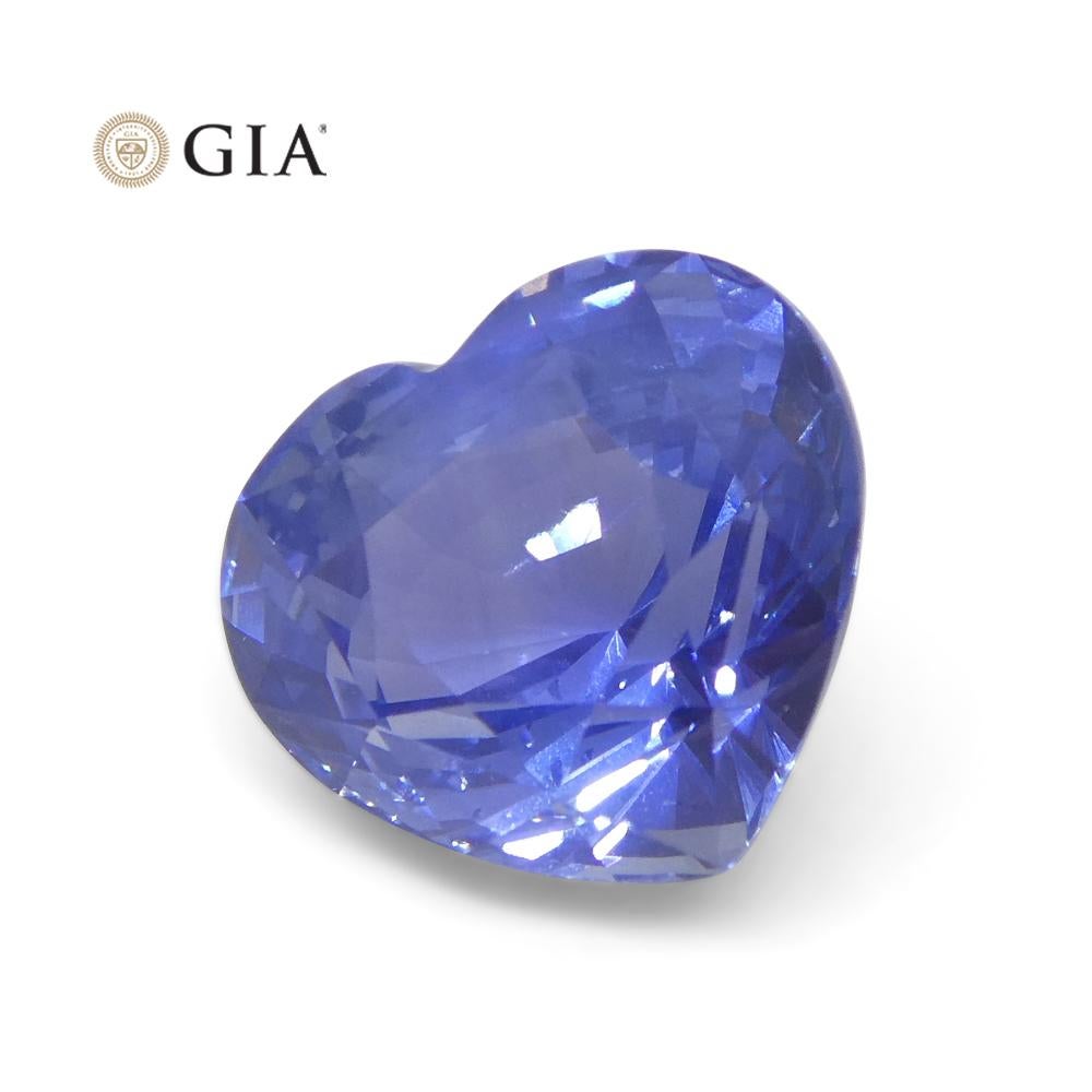 3.52 Carat Heart Blue Sapphire GIA Certified Sri Lanka For Sale 1