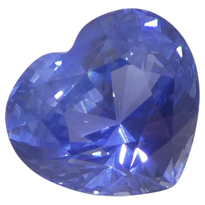 3.52 Carat Heart Blue Sapphire GIA Certified Sri Lanka
