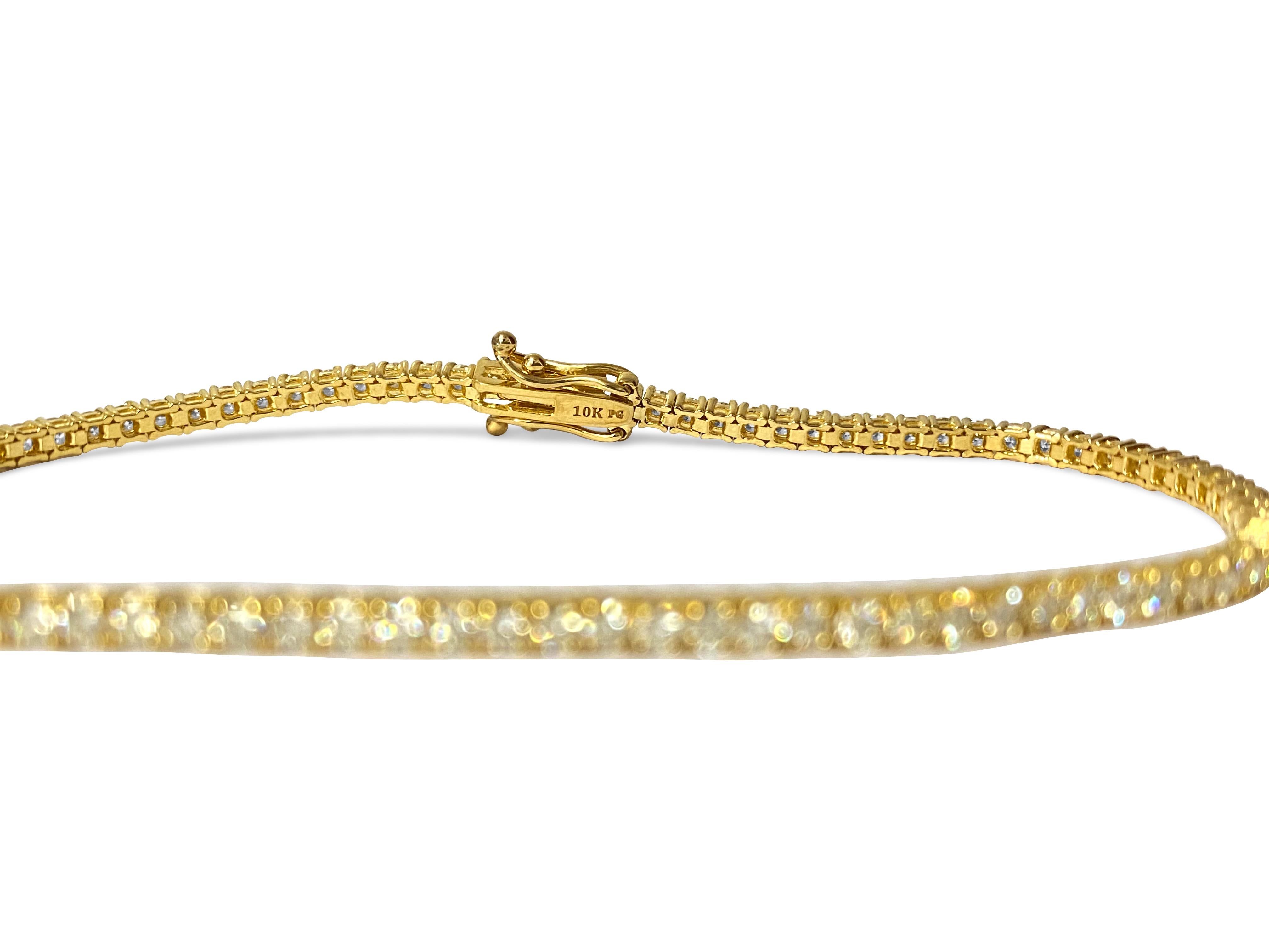 Contemporary 3.52ct VVS Diamond Tennis Bracelet Unisex For Sale